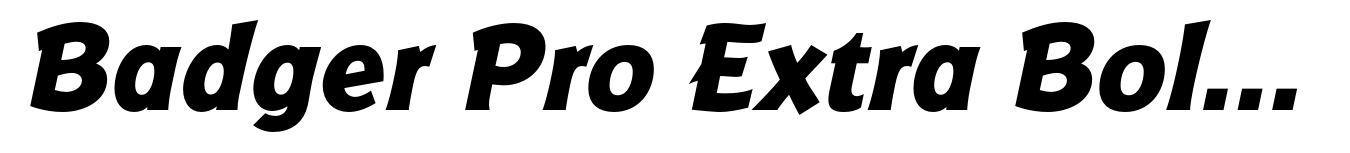 Badger Pro Extra Bold Italic